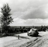 Auto op Lemelerberg juli 1957